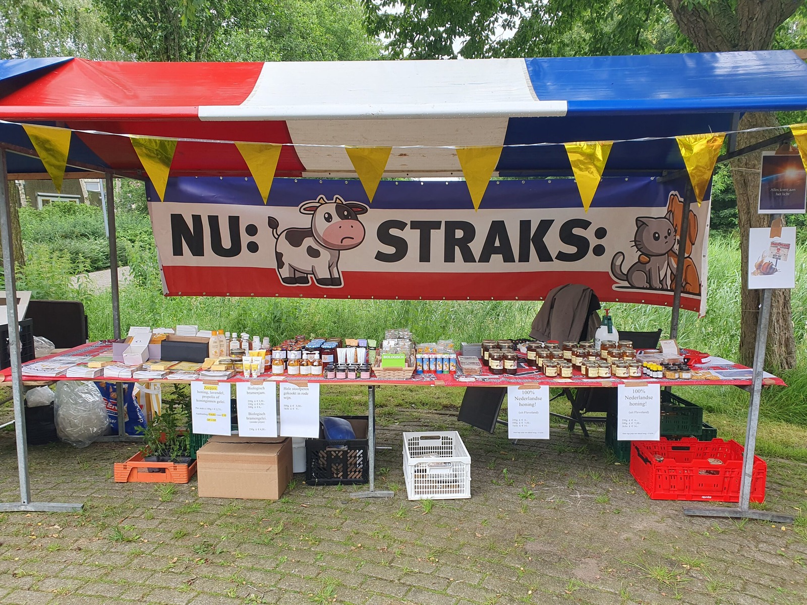 Marktkraam opstelling