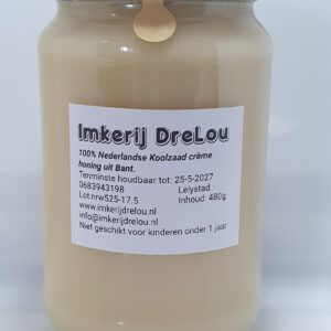 Koolzaad crème honing uit Bant (480g)