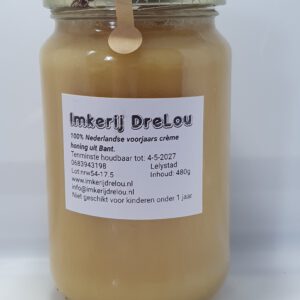 Voorjaar/Koolzaad crème honing uit Bant (480g)